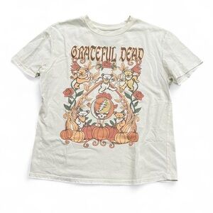 Grateful Dead Kids Large 10-12 Dancing Bears Pumpkin Graphic Tee Vintage Grunge